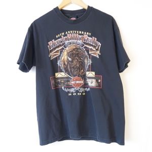 2000 Harley Davidson T-shirt 60th anniversary South Dakota Black Hills A31